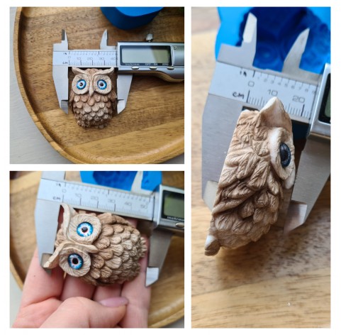 Silicone mold, Owl, ~ 4*5.4 cm, H:2.3 cm