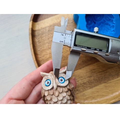 Silicone mold, Owl, ~ 4*5.4 cm, H:2.3 cm