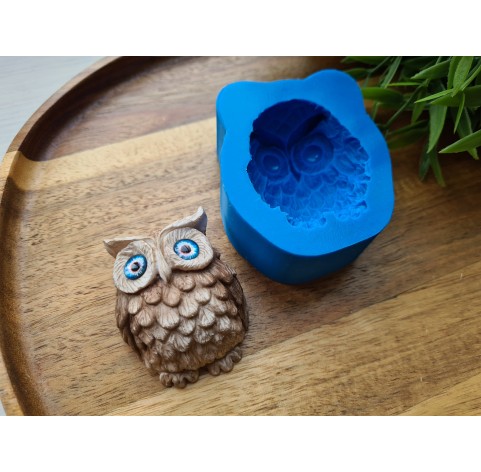 Silicone mold, Owl, ~ 4*5.4 cm, H:2.3 cm