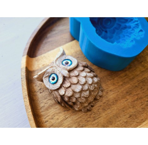 Silicone mold, Owl, ~ 4*5.4 cm, H:2.3 cm