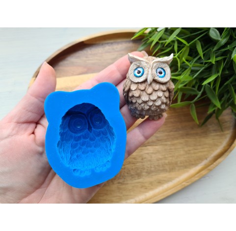 Silicone mold, Owl, ~ 4*5.4 cm, H:2.3 cm