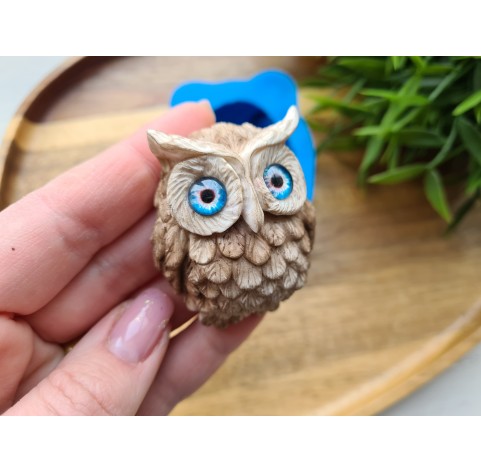 Silicone mold, Owl, ~ 4*5.4 cm, H:2.3 cm