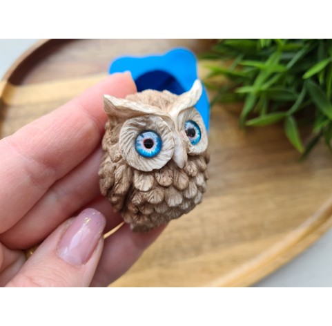 Silicone mold, Owl, ~ 4*5.4 cm, H:2.3 cm