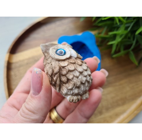 Silicone mold, Owl, ~ 4*5.4 cm, H:2.3 cm
