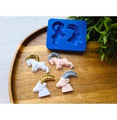 Silicone mold, Goat, 2 elements, ~ 3.4*4.8 cm, H:0.6 cm