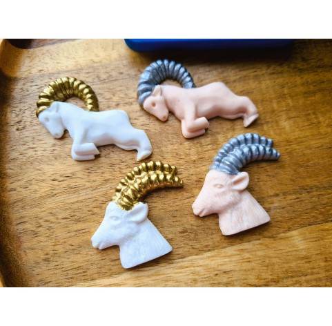Silicone mold, Goat, 2 elements, ~ 3.4*4.8 cm, H:0.6 cm