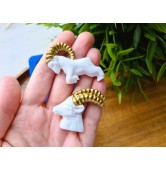 Silicone mold, Goat, 2 elements, ~ 3.4*4.8 cm, H:0.6 cm