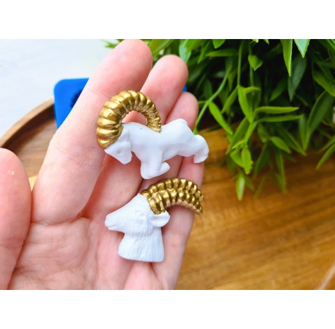Silicone mold, Goat, 2 elements, ~ 3.4*4.8 cm, H:0.6 cm
