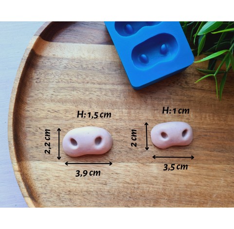 Silicone mold, Cow nose, style 1, 2 elements, ~ 2-3.9 cm, H:1-1.5 cm