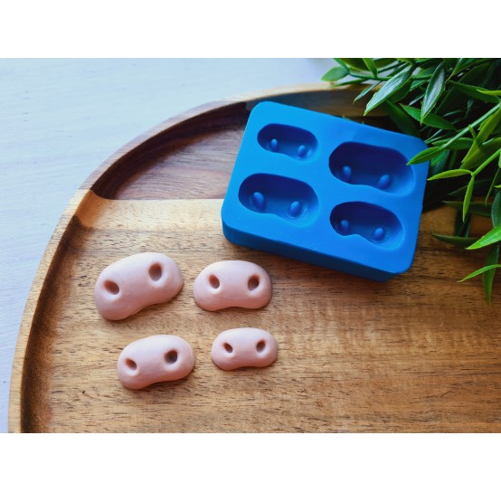 Silicone mold, Cow nose, style 2, 4 elements, ~ 1.3-3.2 cm, H:0.7-1.3 cm