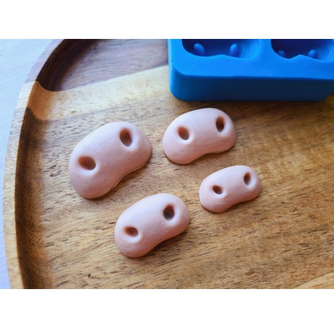 Silicone mold, Cow nose, style 2, 4 elements, ~ 1.3-3.2 cm, H:0.7-1.3 cm