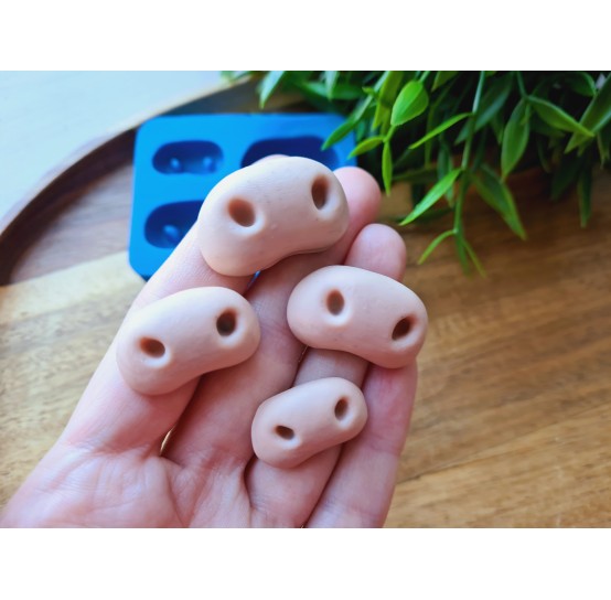 Silicone mold, Cow nose, style 2, 4 elements, ~ 1.3-3.2 cm, H:0.7-1.3 cm