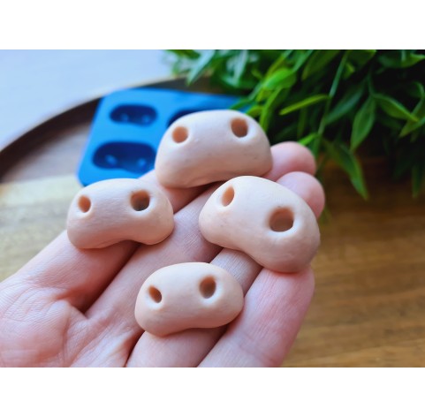 Silicone mold, Cow nose, style 2, 4 elements, ~ 1.3-3.2 cm, H:0.7-1.3 cm