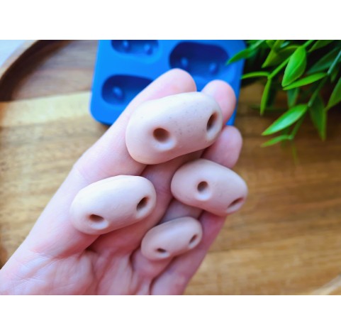 Silicone mold, Cow nose, style 2, 4 elements, ~ 1.3-3.2 cm, H:0.7-1.3 cm
