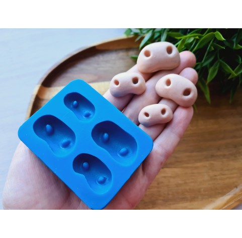 Silicone mold, Cow nose, style 2, 4 elements, ~ 1.3-3.2 cm, H:0.7-1.3 cm