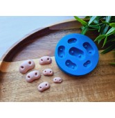 Silicone mold, Cow nose, style 3, 6 elements, ~ 0.6-2 cm, H:0.3-0.6 cm
