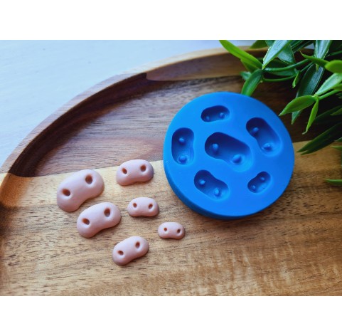 Silicone mold, Cow nose, style 3, 6 elements, ~ 0.6-2 cm, H:0.3-0.6 cm