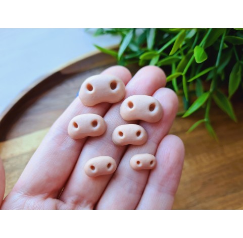 Silicone mold, Cow nose, style 3, 6 elements, ~ 0.6-2 cm, H:0.3-0.6 cm