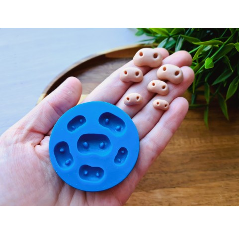 Silicone mold, Cow nose, style 3, 6 elements, ~ 0.6-2 cm, H:0.3-0.6 cm