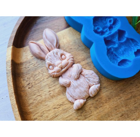 Silicone mold, Bunny, style 5, ~ 3.1*7 cm, H:1.1 cm