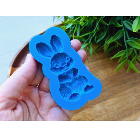 Silicone mold, Bunny, style 5, ~ 3.1*7 cm, H:1.1 cm