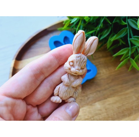 Silicone mold, Bunny, style 5, ~ 3.1*7 cm, H:1.1 cm