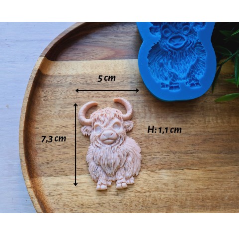 Silicone mold, Bull, ~ 5*7.3 cm, H:1.1 cm