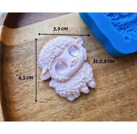 Silicone mold, Sheep, style 5, ~ 3.9*4.5 cm, H:0.8 cm