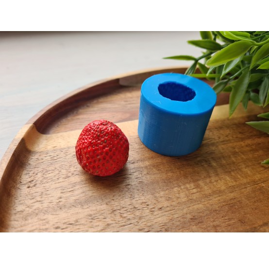 Silicone mold, Strawberry, XXL, style 1, ~ Ø 2.6 cm, H:2.7 cm