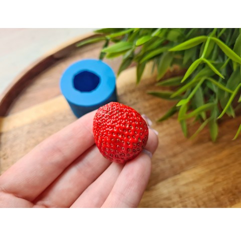 Silicone mold, Strawberry, XXL, style 1, ~ Ø 2.6 cm, H:2.7 cm