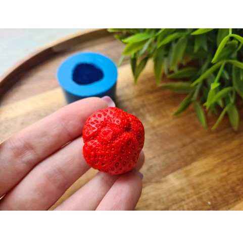 Silicone mold, Strawberry, style 6, XXL, ~ Ø 2.8 cm, H:2.2 cm