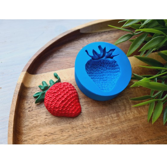 Silicone mold, Strawberry, style 9, half, ~ 3.2*4.5 cm, H:1.3 cm