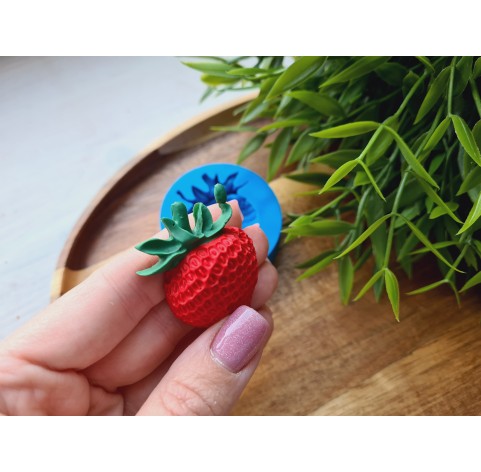 Silicone mold, Strawberry, style 9, half, ~ 3.2*4.5 cm, H:1.3 cm