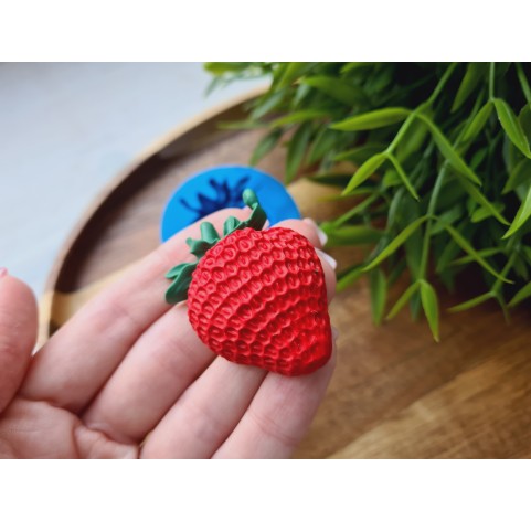 Silicone mold, Strawberry, style 9, half, ~ 3.2*4.5 cm, H:1.3 cm