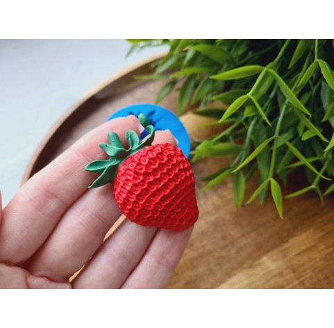 Silicone mold, Strawberry, style 9, half, ~ 3.2*4.5 cm, H:1.3 cm