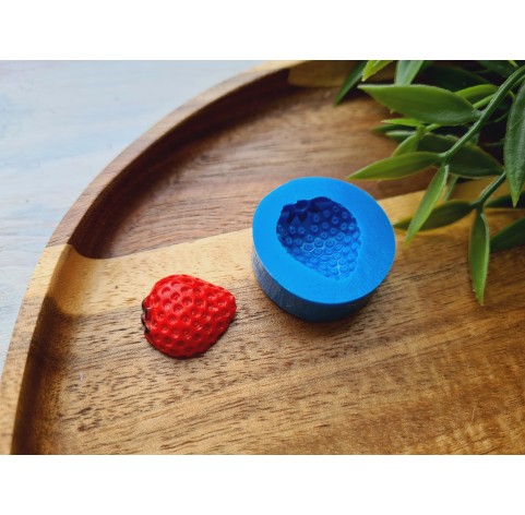 Silicone mold, Strawberry, style 10, half, ~ 1.7*2 cm, H:0.7 cm