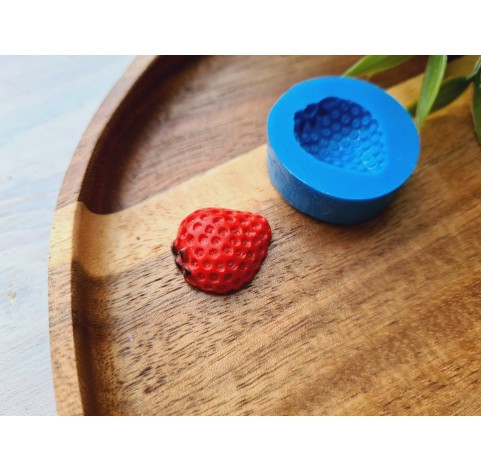 Silicone mold, Strawberry, style 10, half, ~ 1.7*2 cm, H:0.7 cm