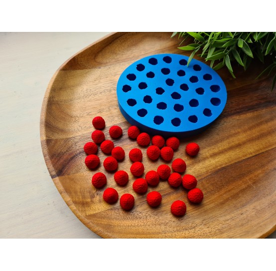 Silicone mold, Strawberry, style 14, 30 elements, ~ Ø 1.5 cm, H:1.4 cm