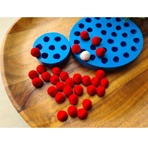 Silicone mold, Strawberry, style 14, 30 elements, ~ Ø 1.5 cm, H:1.4 cm