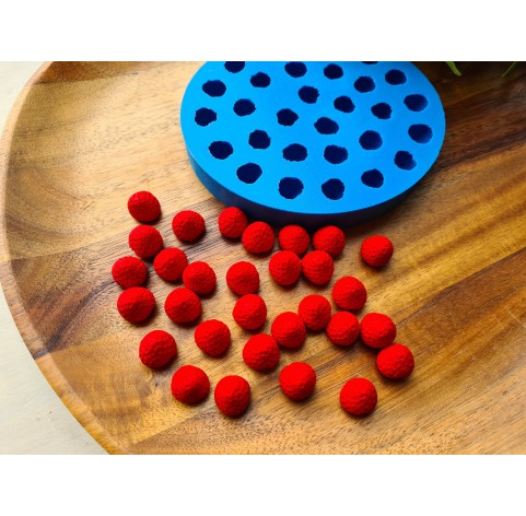 Silicone mold, Strawberry, style 14, 30 elements, ~ Ø 1.5 cm, H:1.4 cm