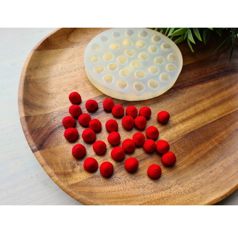 Silicone mold, Strawberry, style 14, 30 elements, ~ Ø 1.5 cm, H:1.4 cm