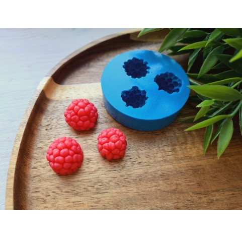 Silicone mold, Raspberry, style 2, XL, 3 elements, ~ Ø 1.7-1.9 cm, H:1.4-1.5 cm