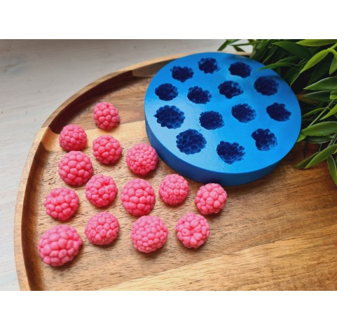 Silicone mold, Raspberry mix, style 1 and 2, 14 elements, ~ Ø 1.6-2 cm, H:1.3-1.4 cm