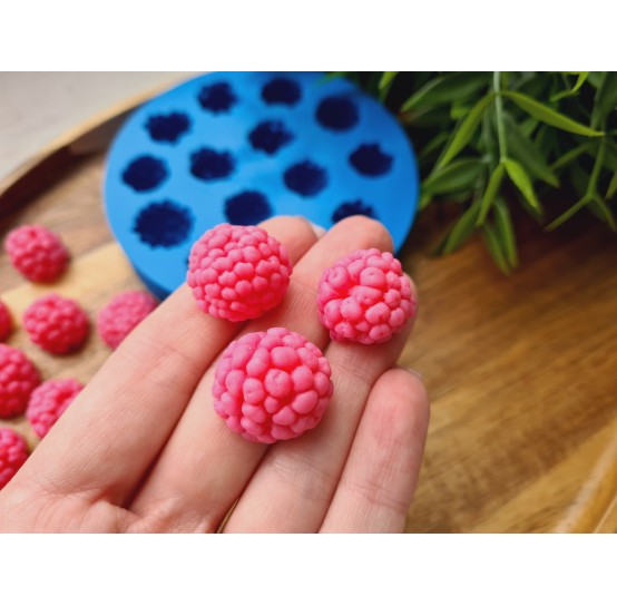 Silicone mold, Raspberry mix, style 2 and 3, 14 elements, ~ Ø 1.6-2 cm, H:1.3-1.4 cm