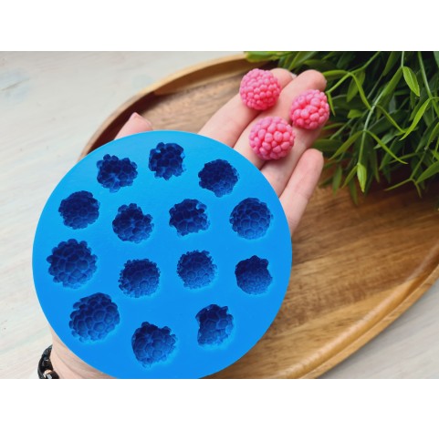 Silicone mold, Raspberry mix, style 1 and 2, 14 elements, ~ Ø 1.6-2 cm, H:1.3-1.4 cm