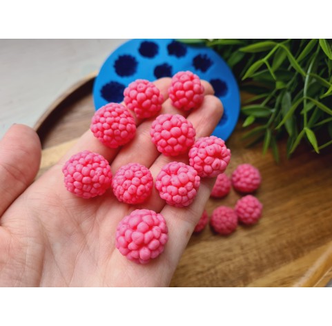 Silicone mold, Raspberry mix, style 1 and 2, 14 elements, ~ Ø 1.6-2 cm, H:1.3-1.4 cm