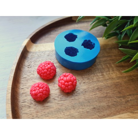 Silicone mold, Raspberry, style 3, L, 3 elements, ~ Ø 1.6-1.8 cm, H:1.3-1.4 cm