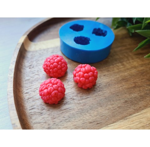 Silicone mold, Raspberry, style 3, L, 3 elements, ~ Ø 1.6-1.8 cm, H:1.3-1.4 cm