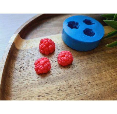 Silicone mold, Raspberry, style 4, M, 3 elements, ~ Ø 1.2-1.4 cm, H:0.9-1.2 cm