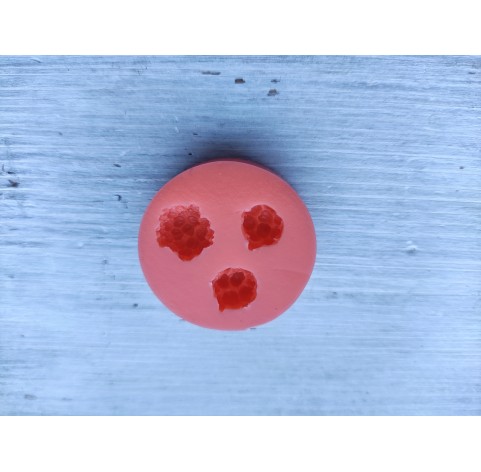 Silicone mold, Raspberry, style 4, M, 3 elements, ~ Ø 1.2-1.4 cm, H:0.9-1.2 cm